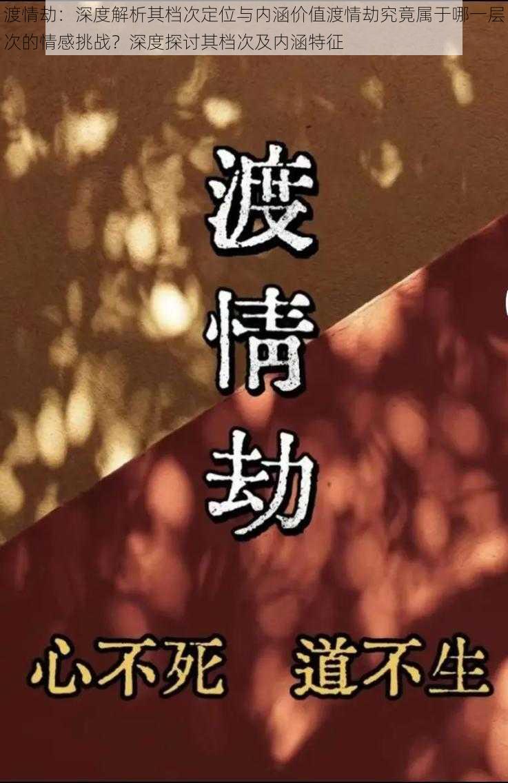 渡情劫:深度解析其档次定位与内涵价值渡情劫究竟属于哪一层次的情感挑战?深度探讨其档次及内涵特征