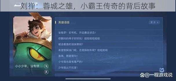 刘禅:蓉城之雄,小霸王传奇的背后故事