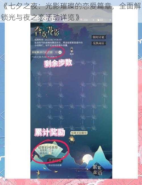 《七夕之夜:光影璀璨的恋爱篇章,全面解锁光与夜之恋活动详览》