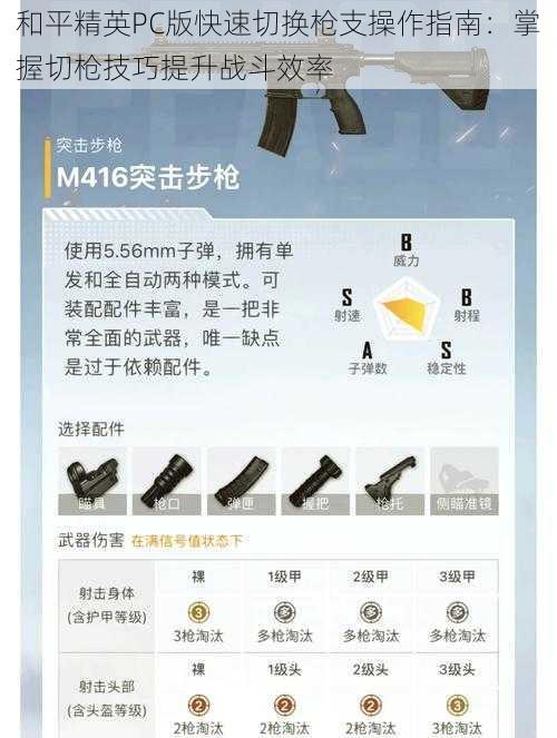 和平精英PC版快速切换枪支操作指南:掌握切枪技巧提升战斗效率
