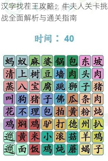 汉字找茬王攻略:牛夫人关卡挑战全面解析与通关指南