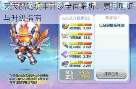 天天酷跑机甲升级全面解析:费用明细与升级指南