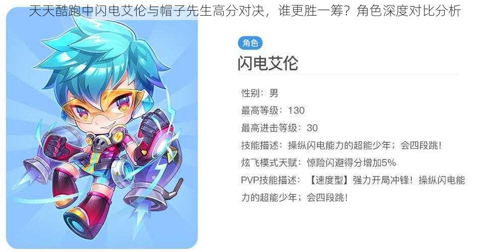 天天酷跑中闪电艾伦与帽子先生高分对决,谁更胜一筹?角色深度对比分析