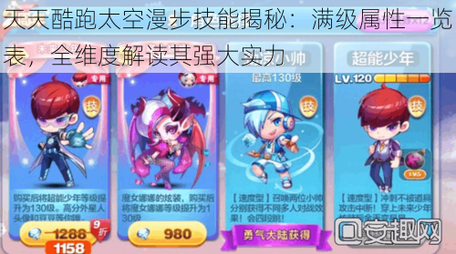 天天酷跑太空漫步技能揭秘:满级属性一览表,全维度解读其强大实力