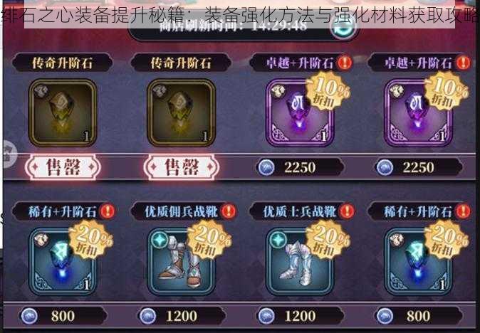 绯石之心装备提升秘籍:装备强化方法与强化材料获取攻略