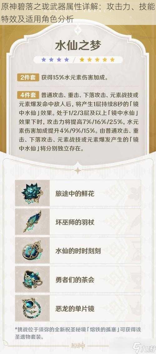 原神碧落之珑武器属性详解:攻击力、技能特效及适用角色分析